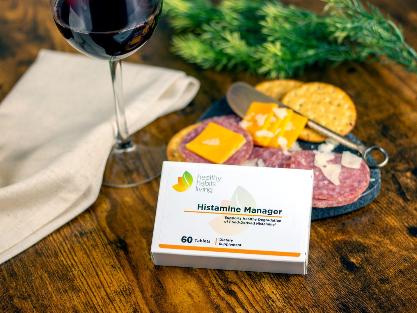 Histamine Manager – New and Improved Formula 20,000 HDU of Diamine Oxidase DAO per tablet – Digestive Enzyme to Help Block and Manage Food-Derived Histamine Intolerance – 60 Tablets (1 Box)