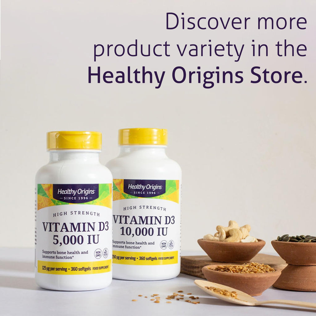 Healthy Origins, Vitamin K2 as MK-7, 100 mcg, 180 Vegetarian Softgels, High Strength, Gluten Free, SOYA Free, Non-GMO