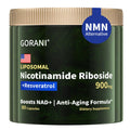 Gorani NAD+ Supplement with 900mg Nicotinamide Riboside (NR), Liposomal Resveratrol & Quercetin - Antioxidant Support (80 Count (Pack of 1))