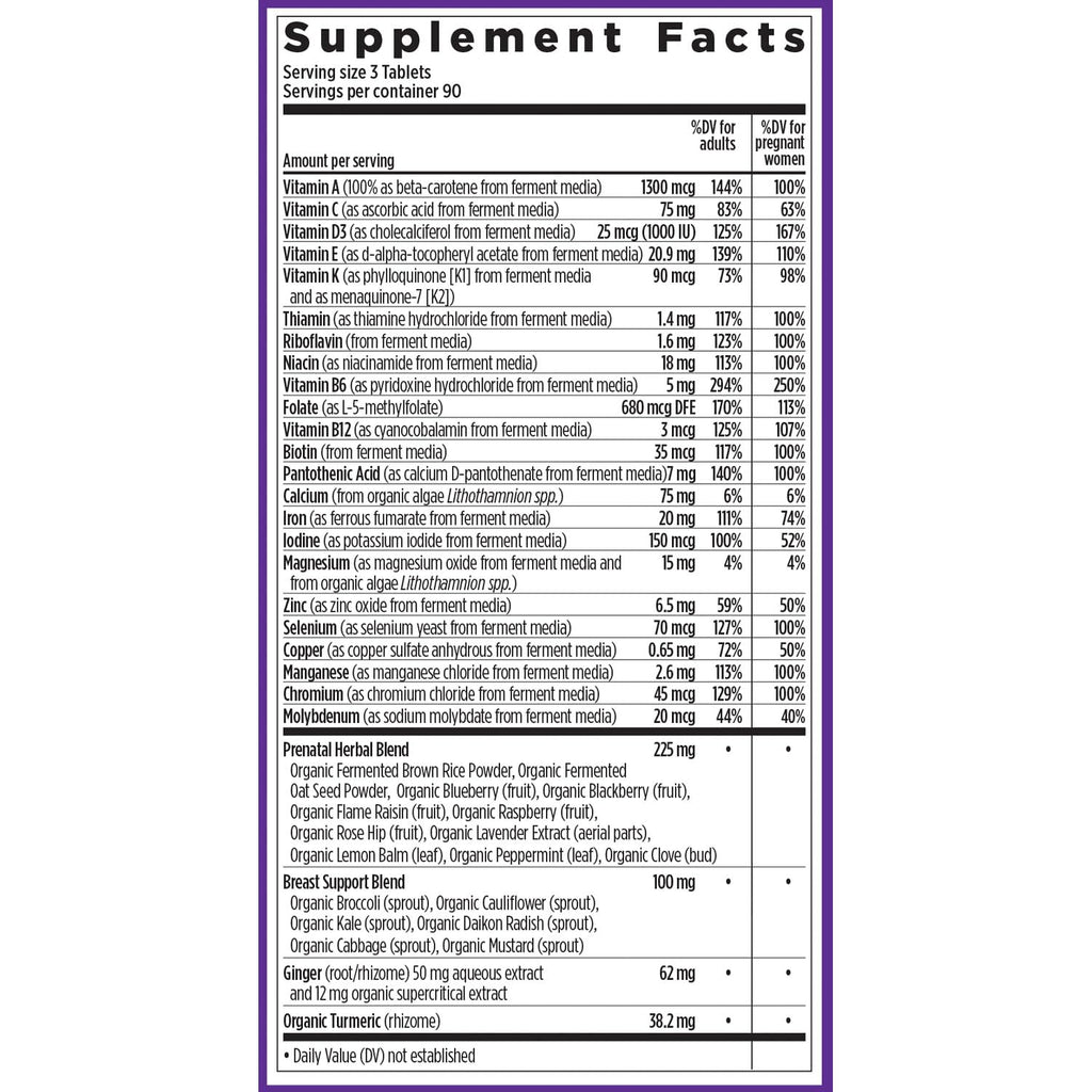 New Chapter Advanced Perfect Prenatal Vitamins, 270ct, Made with Organic, Non-GMO Ingredients for Healthy Baby & Mom - Folate (Methylfolate), Whole-Food Fermented Iron, Vitamin D3 + Ginger