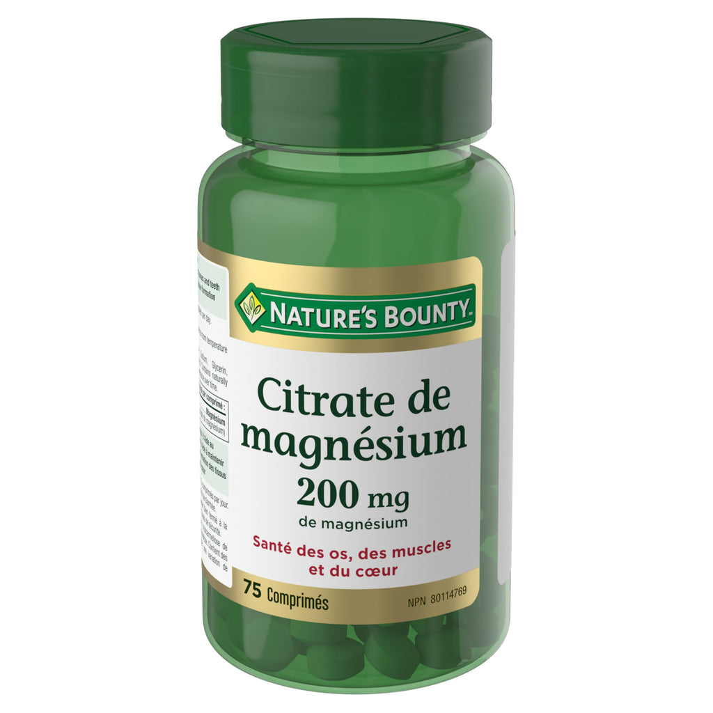 Nature's Bounty Magnesium Citrate 200 mg, 75 Tablets