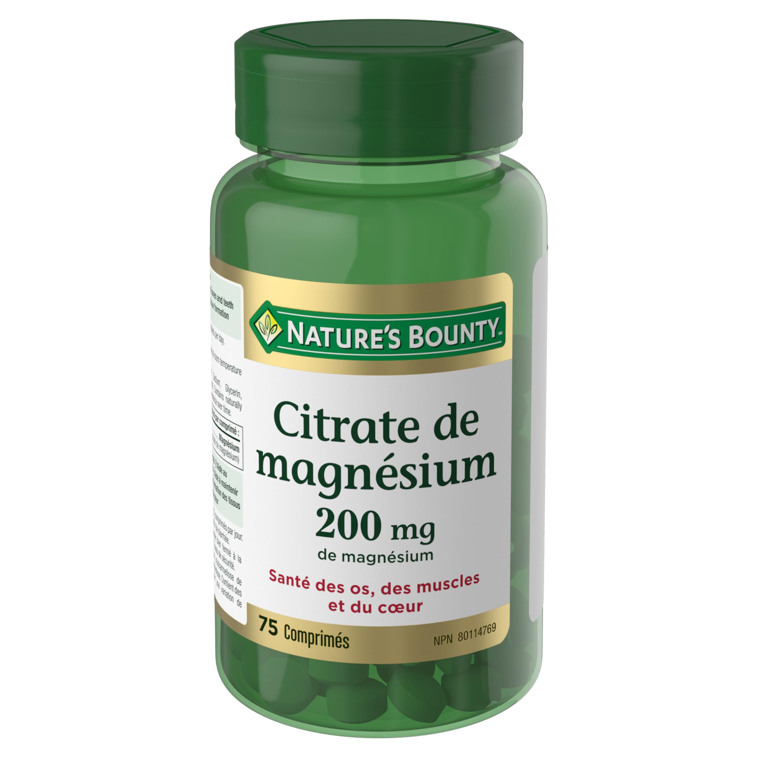 Nature's Bounty Magnesium Citrate 200 mg, 75 Tablets