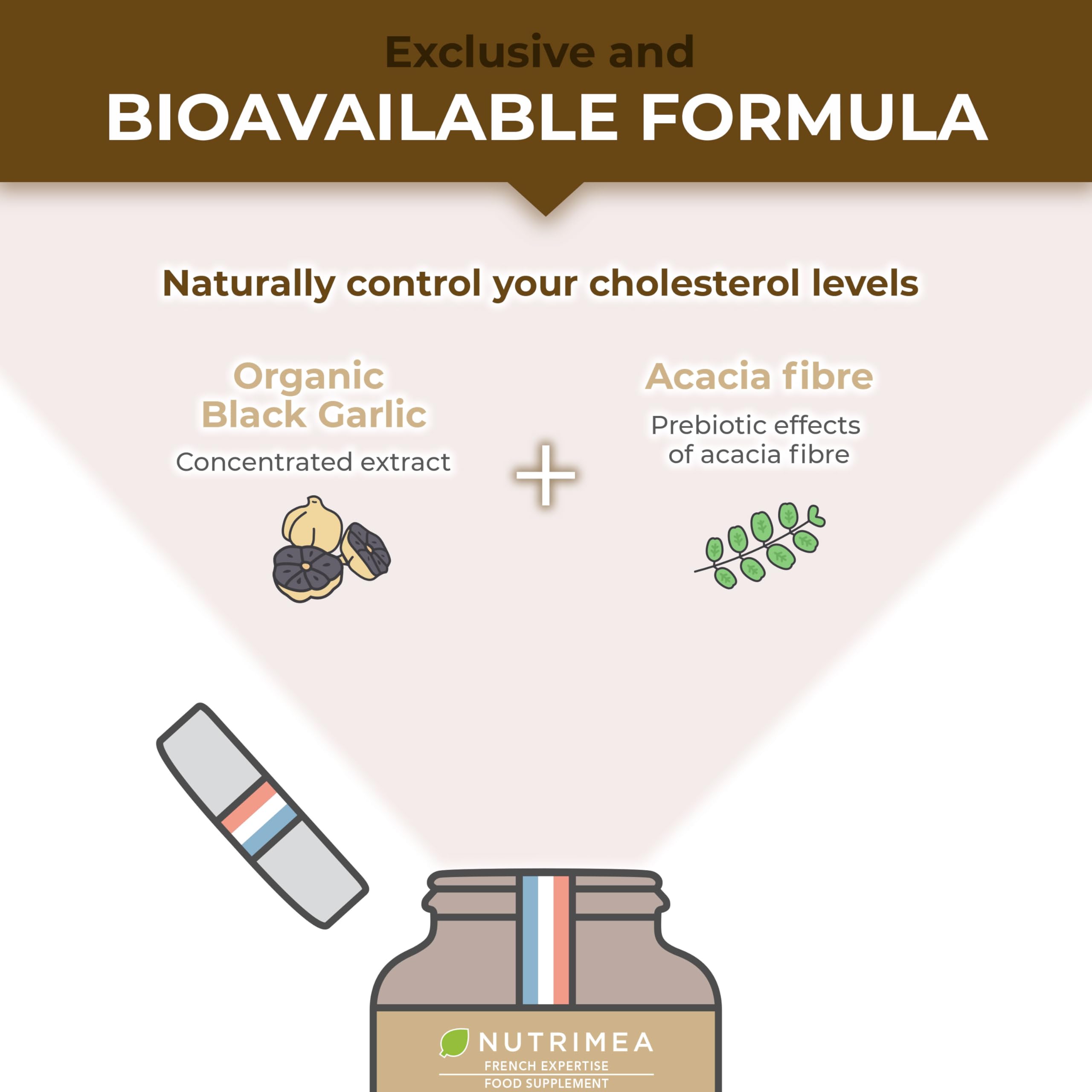 Organic Fermented Black Garlic - 90 Capsules - Nutrimea