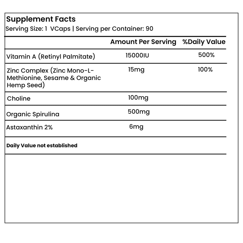 Vitamin A, Retinyl Palmitate, 90 VCaps, 15000IU, Hand Made, Non-GMO, & Gluten Free (Pack of 1)