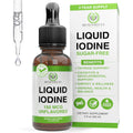 Liquid Iodine Drops – 1300 Servings Potassium Iodide for Thyroid, Metabolism & Detox Support – 2X Absorption – 3 Year Supply – USA Made, Gluten Free, Vegan – 2 Fl Oz
