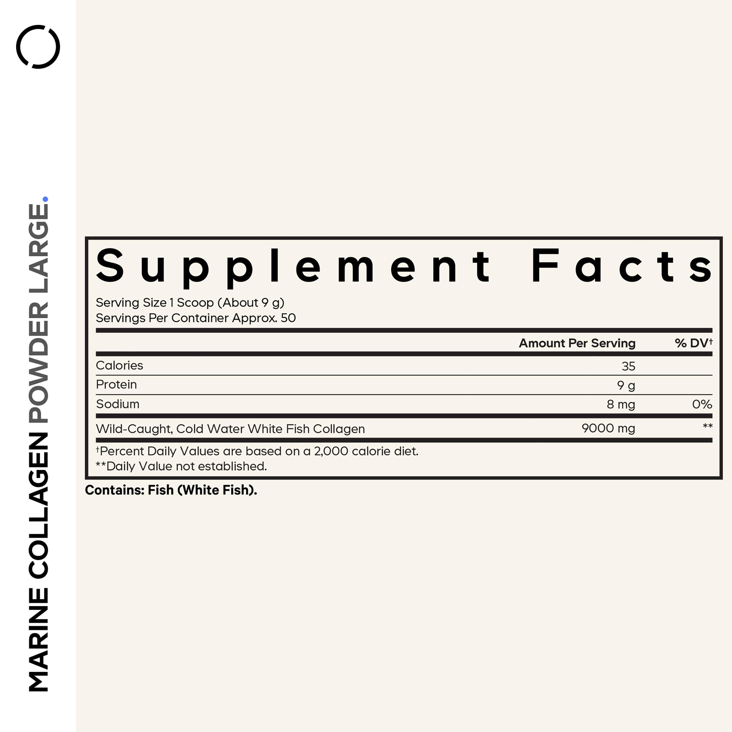 Codeage Marine Collagen Powder - Wild-Caught Hydrolyzed Fish Collagen Peptides - Type 1 & 3 Collagen Protein Supplement - Amino Acids for Skin, Hair, Nails - Paleo Friendly, Non-GMO, 15.87 Ounces