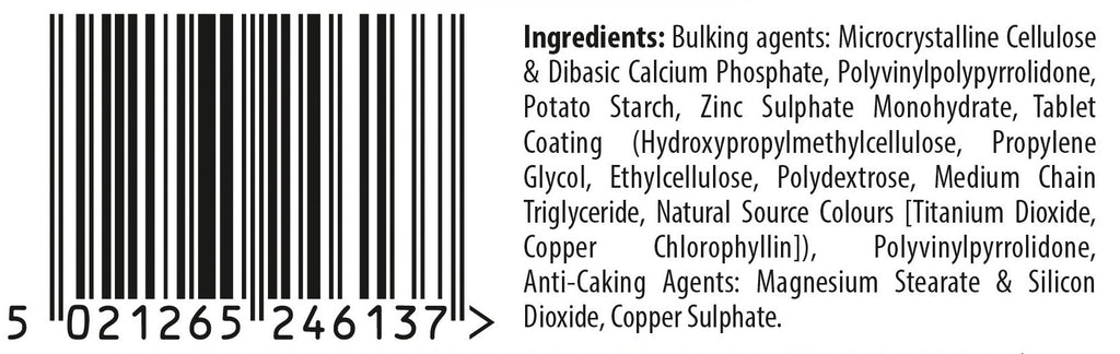 Vitabiotics ultra zinc 15mg with Copper 60 Tablets by Ultra