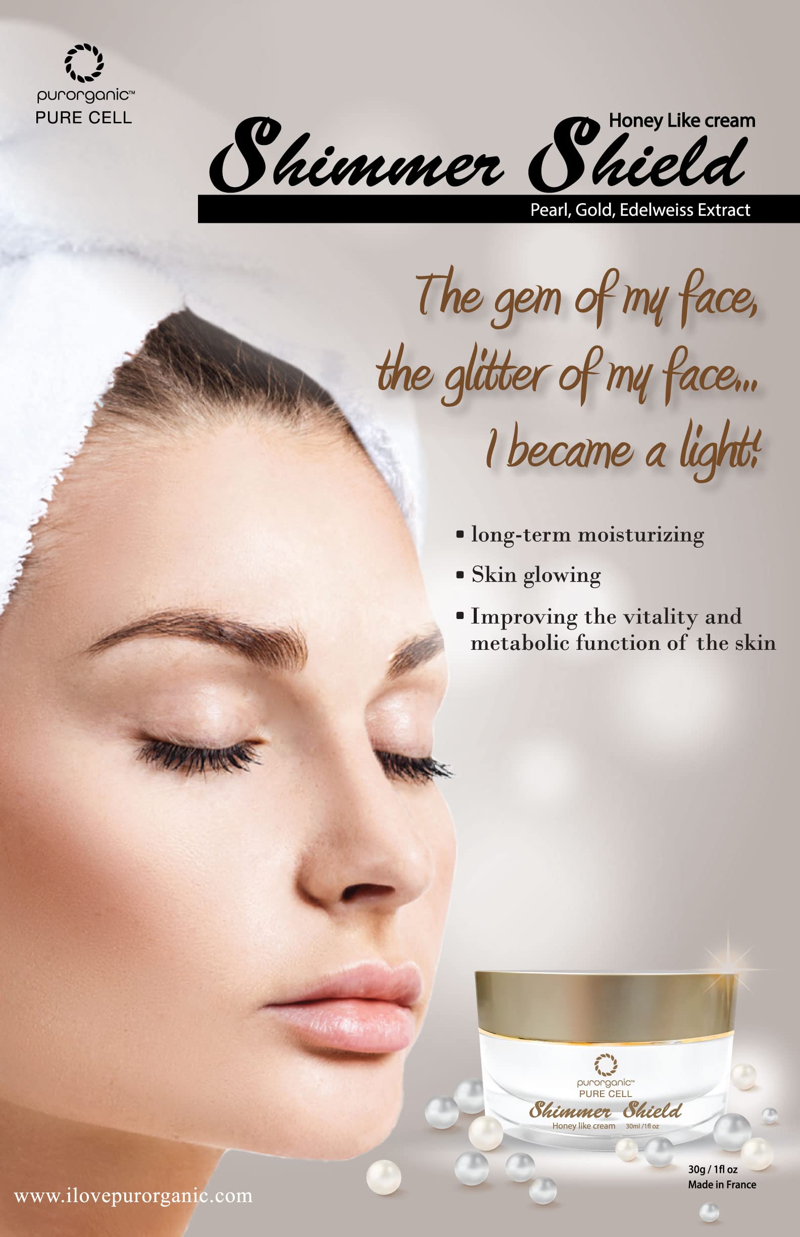 Purorganic Shimmer Shield Cream 30ml (1 fl oz) (1)