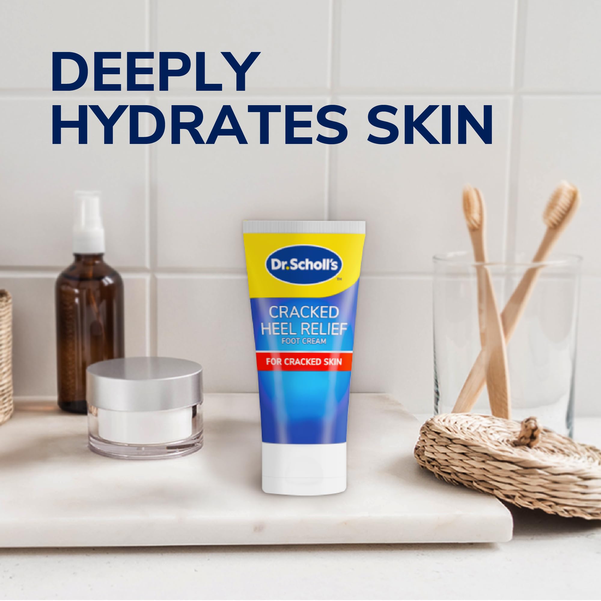 Dr. Scholl's Cracked Heel Complete Cream with Repair K+, 60ml - Moisturising Treatment Cream for Cracked Heels and Dry Skin with Keratin- 1 x 60 ml
