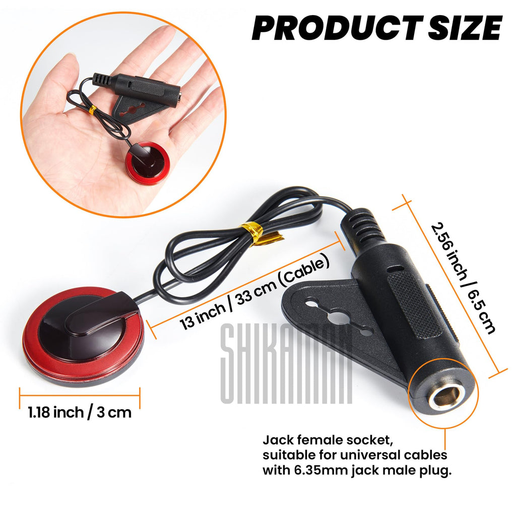 Piezo Contact Microphone Pickups for Guitar, Violin, Viola, Cello, Banjo, Ukulele, Mandolin and More (12)