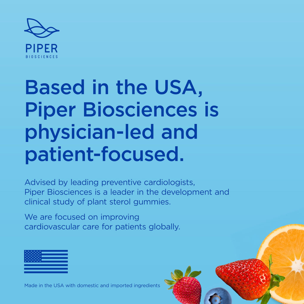 Piper LDL Cholesterol Health Plant Sterol Gummies: Plant Sterols Cholesterol Supplement (2 Boxes, 224 Gummies)