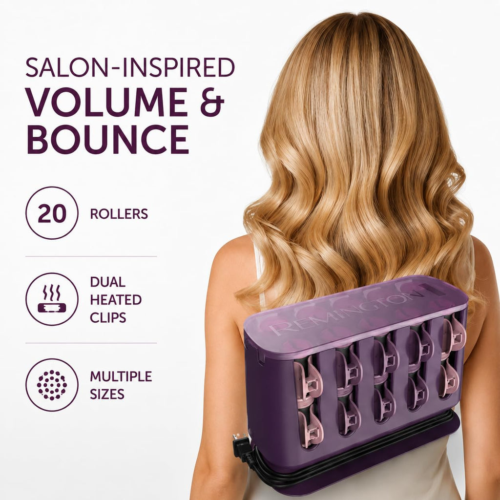 Remington Pro Hair Setter Hot Rollers, Curlers With Thermaluxe Advanced Thermal Technology