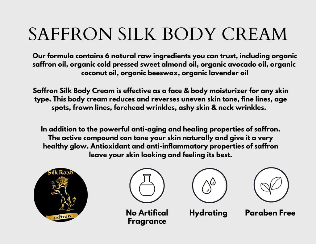 SAFFRON SILK BODY CREAM (60 gram / 2 oz)