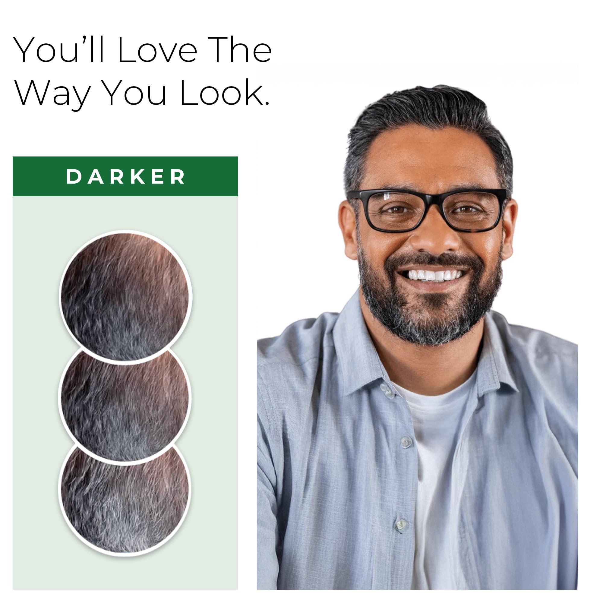 Simpler Partial Coverage Men's Hair Color Color Box - Permanent Beard & Mustache Dye - Ammonia-Free Beard Hair Dye — Fast Gray Blending — Salt & Pepper Look - Darker Shades