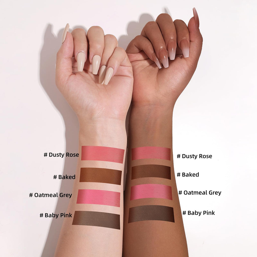 KIMUSE Cream Contour Stick Duo, Cream Blush Stick, Bronzer Shaping Stick, Creamy Highly Pigmented, Long Lasting, Vegan Face Make Up Sticks