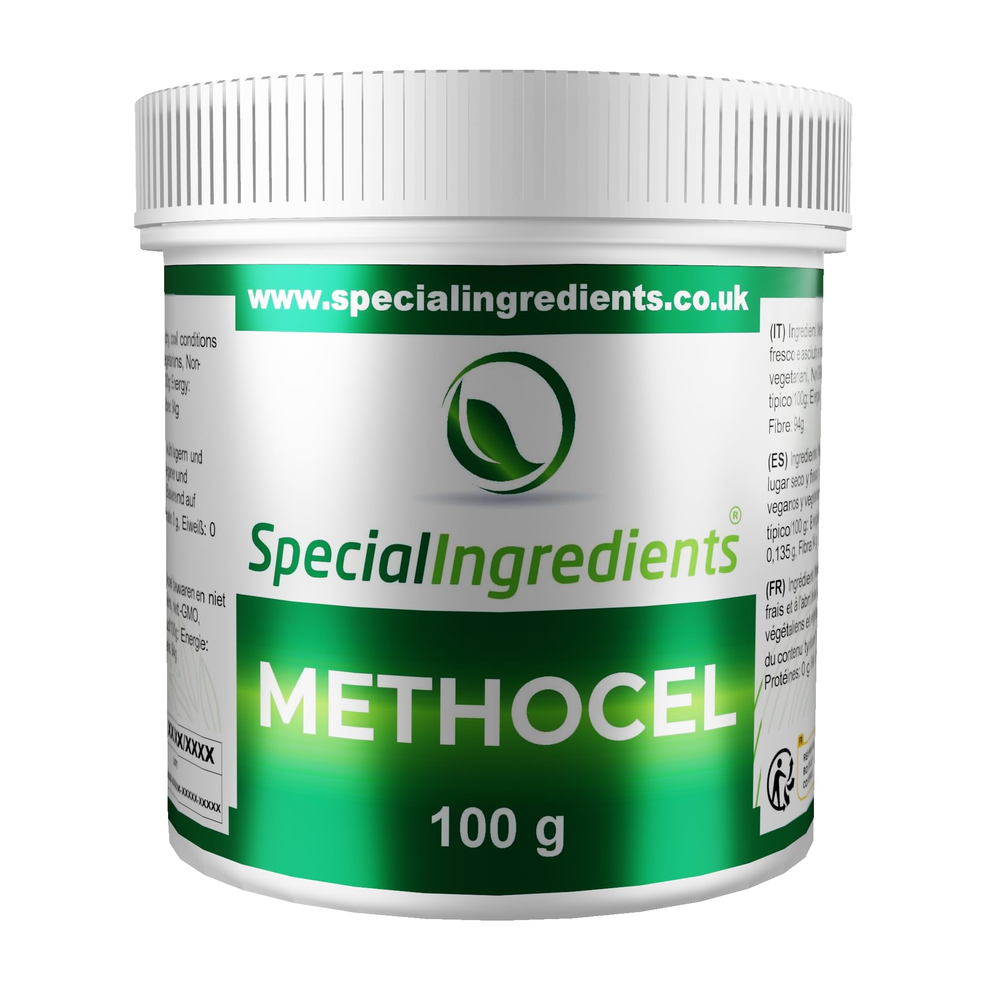 Methocel Methylcellulose 100g Premium Quality Food Grade, Vegan, Non-GMO, Gluten Free – Recyclable Container