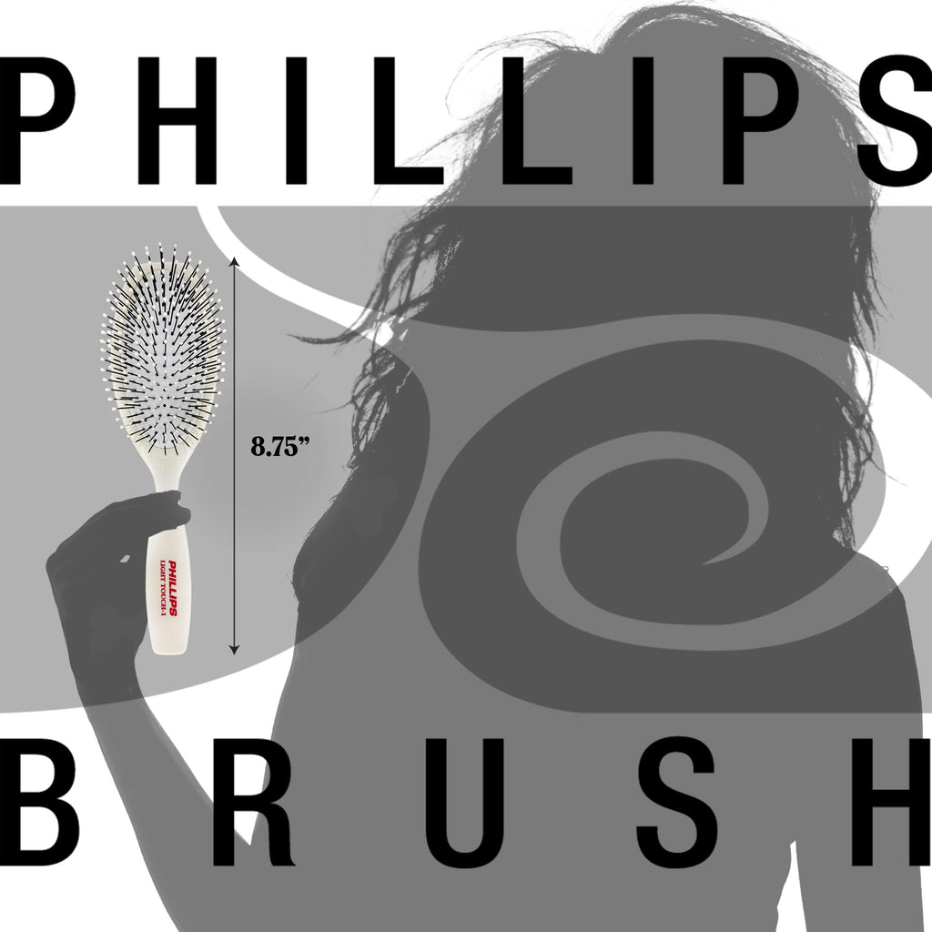 Phillips Brush Light Touch 1 & 2 Oval Cushion Hair Brush Combo, Full Sizes