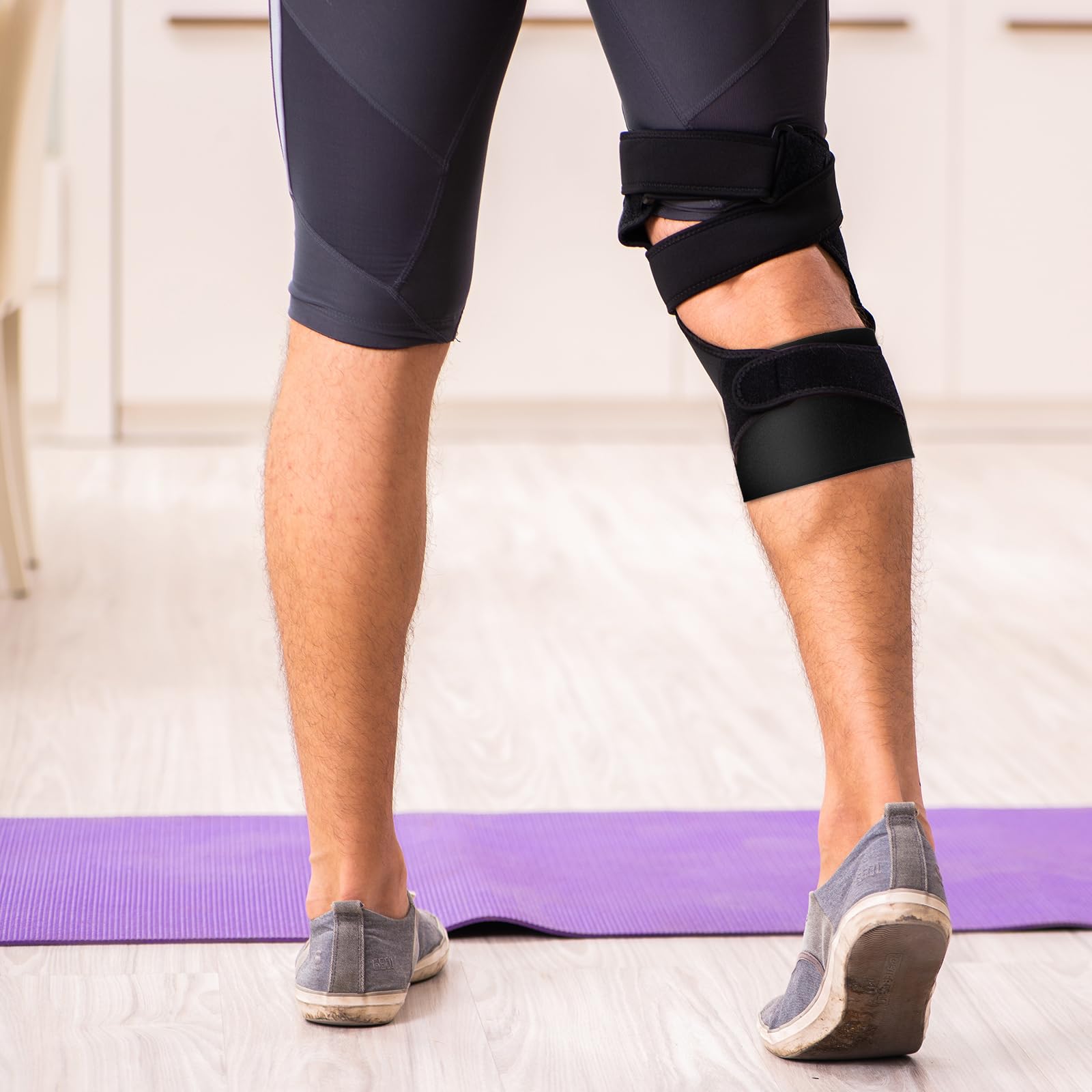Foilswirl 3 Pcs Anti Slip Strap Knee Brace Support Anti Slip Strap to Prevent Skin Chafing and Slipping with Knee Brace to Prevent Skin Chafing and Slipping