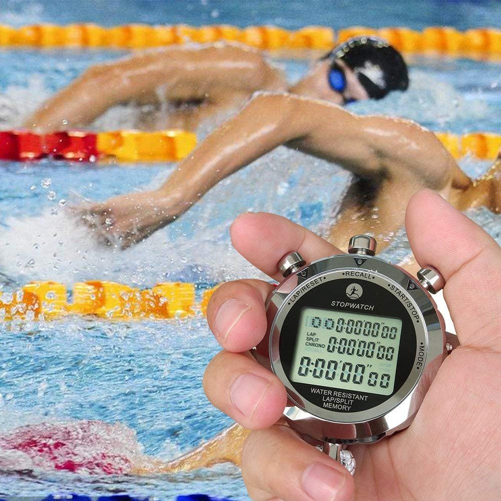LAOPAO Metal Stopwatch Sports, 100 Pcs Memories 1/100 Seconds Precision