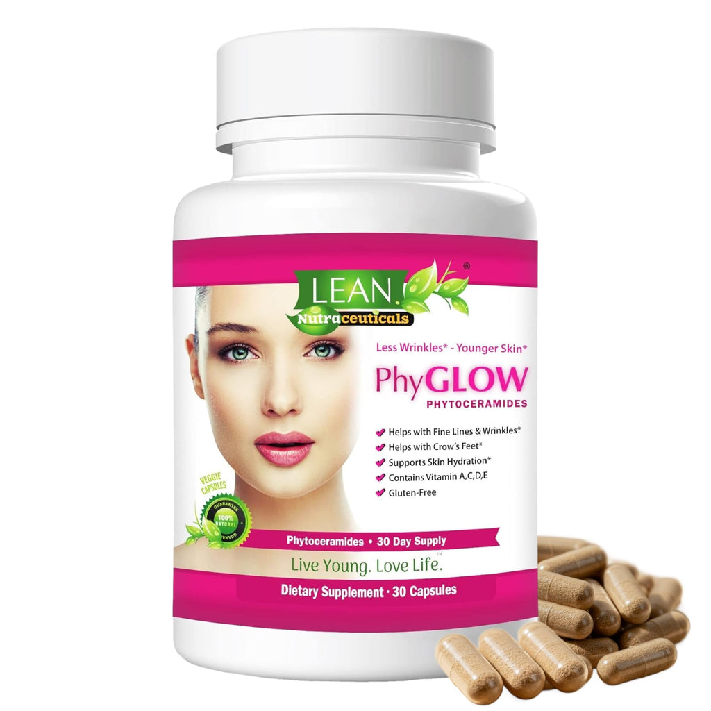 Phytoceramides Ceramide Skin Hydration Restore Beauty Health Supplement, Hyaluronic Acid Alternative Pills w/Multivitamins A, C, D, E, Anti Aging Wrinkle Support Super Vegan 30 Capsules for Women Men