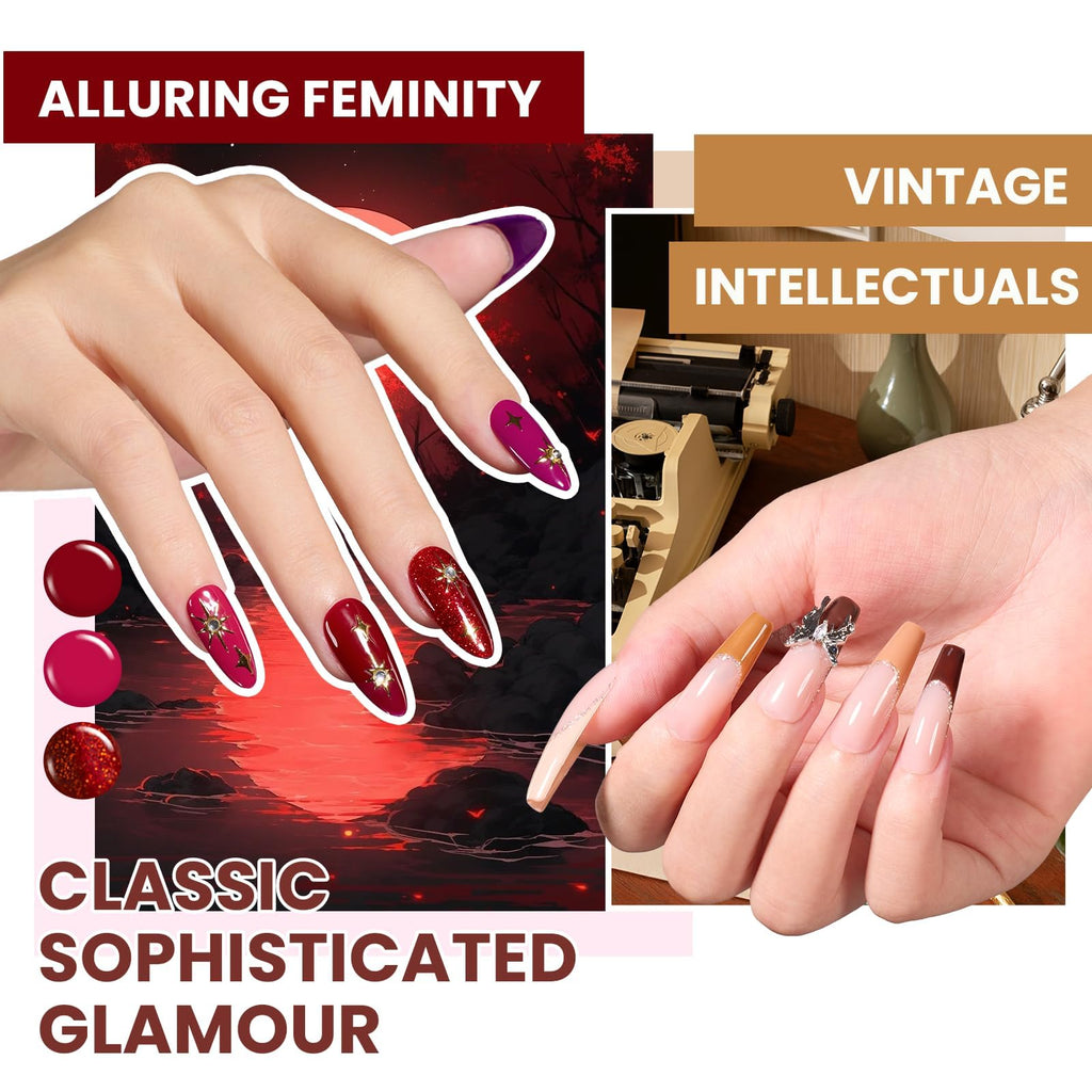 Beetles 110 PCS Gel Nail Polish Set, 100 Colors Infinite Inspiration Gift Spree All Season Red Brown Green Black Gel Polish with 5Pcs Base Top Coat Soak Off UV for Manicure Lovers DIY at Home