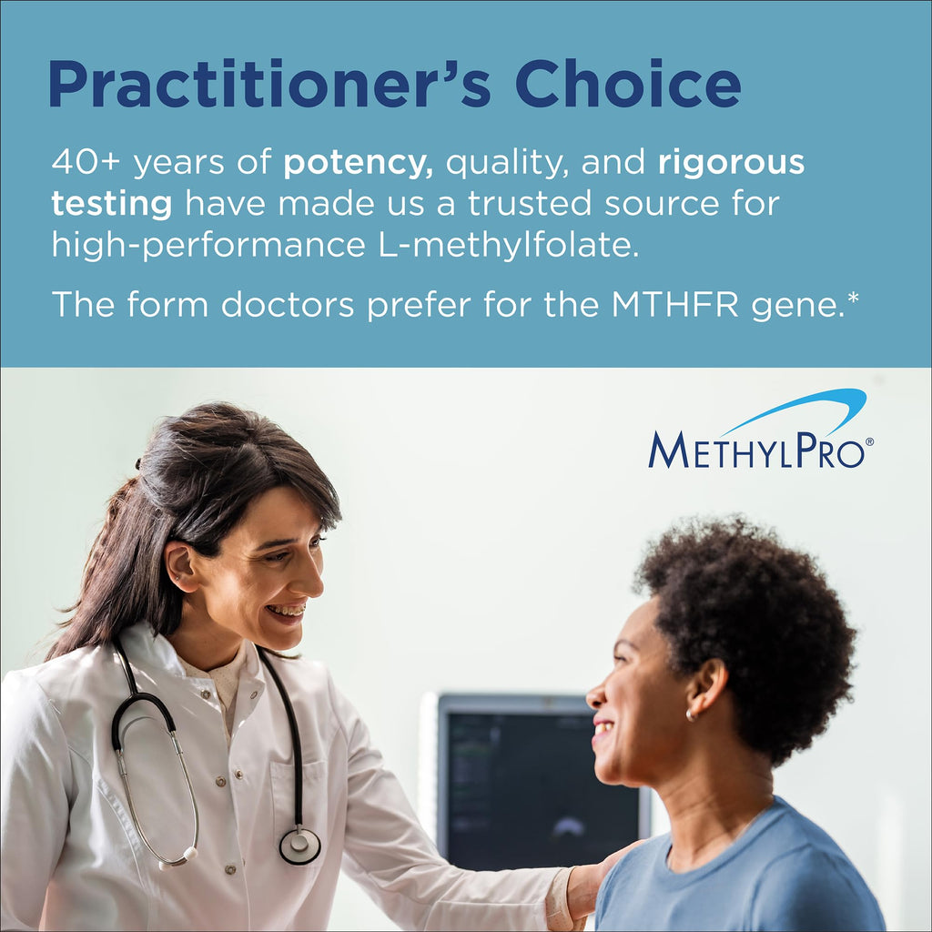 MethylPro Multivitamin + L-Methylfolate 15 mg - Supports a Healthy Mindset - Vitamins A, C, D3, E & More - Active Folate for Methylation Support & Biochemical Reactions - 30 Servings - 30 Capsules