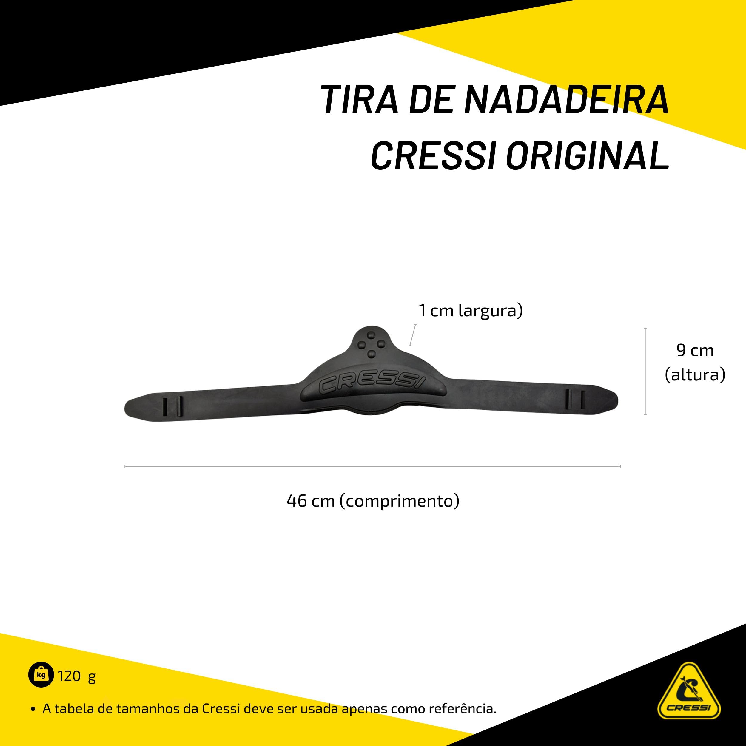 Cressi Fin Strap, Black, Frog - Frog Plus - Master Frog - Pro Light - Reaction - Rondine