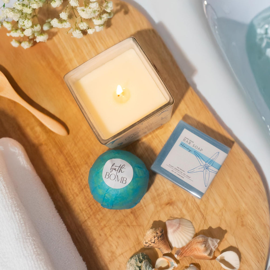 The Love Crate Co. Beach Gifts for Women, Self Care Gift Box, 15pc