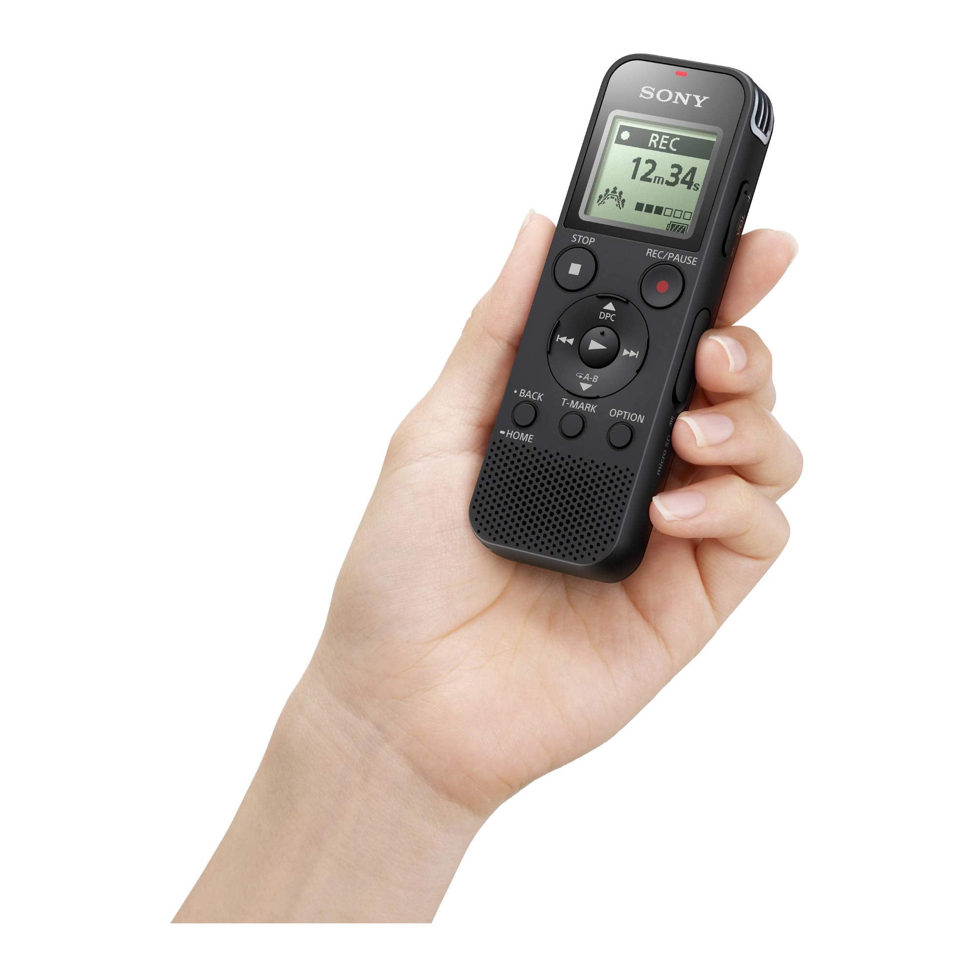 Sony ICD-PX470 Stereo Digital Voice Recorder with Built-in USB Voice Recorder, Black
