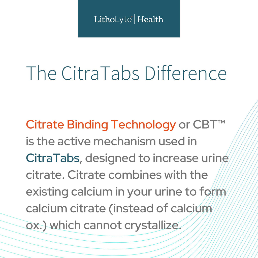 LithoLyte CitraTabs® 7.5 mEq | Extended-Release Citrate Tablets | Kidney Health Protector | Science-Backed Support Beyond Cleanse, Detox, or Stone Dissolver Supplements | 120 Tablets