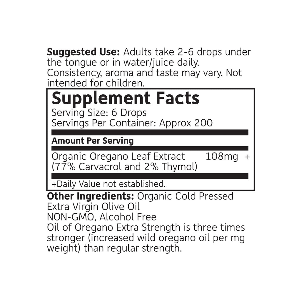 RejuveNaturals Extra Strength Oil of Oregano, USDA Organic, 1 fl oz (30ml Liquid) Wild, Mediterranean Oregano Oil. Concentrated Immune Support Drops. Gluten Free, Vegan & Non-GMO. Min 77% Carvacrol