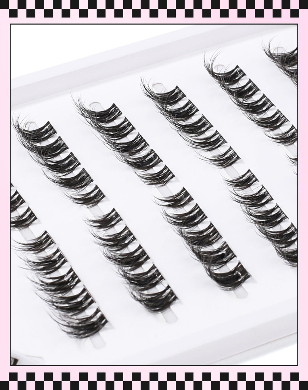 Lash Clusters 7 Pairs Cluster Lashes Natural Look DIY Lash Extension Lashes That Look Like Extensions Wispy Lashes Fluffy Eyelash Clusters Thin Band & Soft