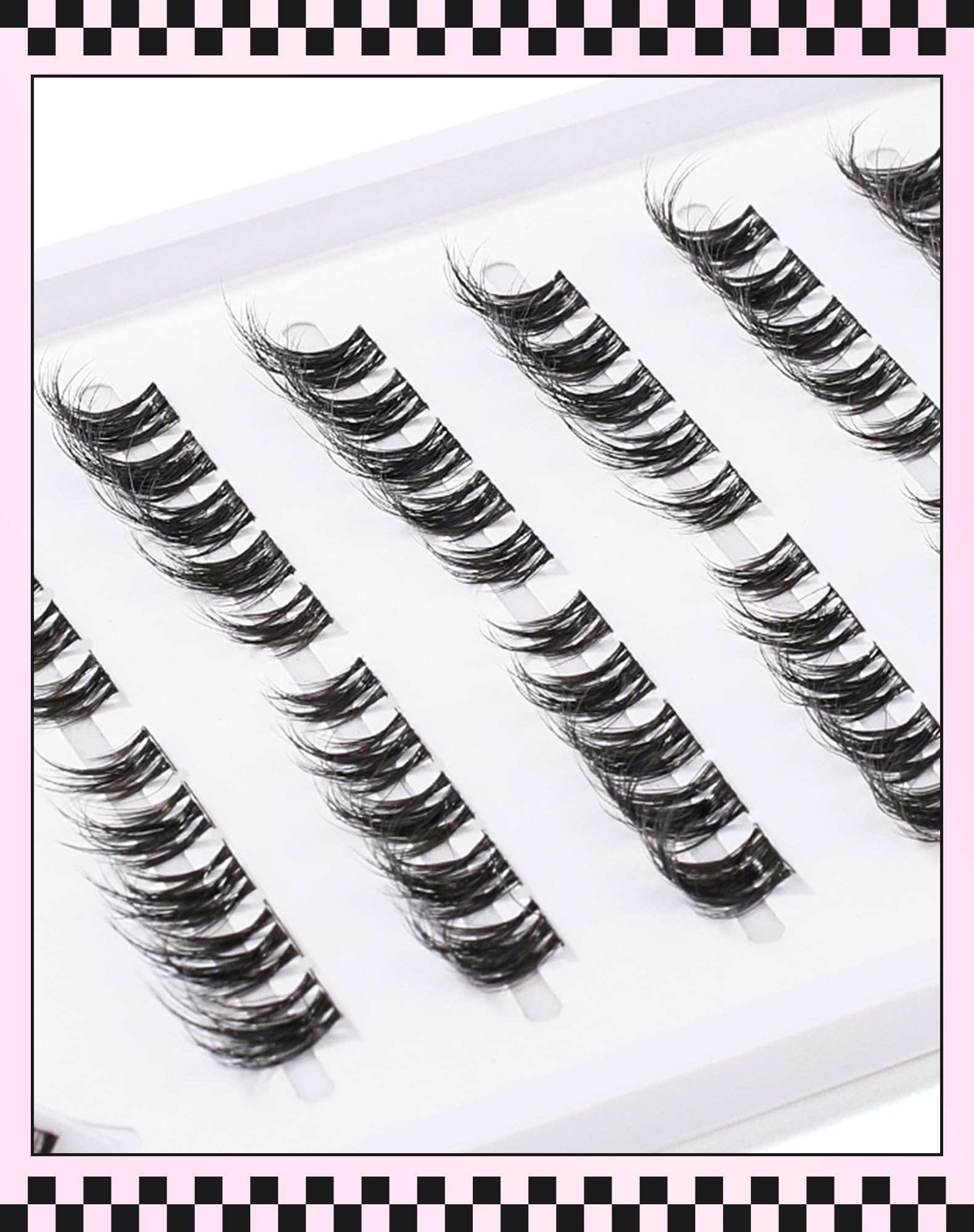 Lash Clusters 7 Pairs Cluster Lashes Natural Look DIY Lash Extension Lashes That Look Like Extensions Wispy Lashes Fluffy Eyelash Clusters Thin Band & Soft