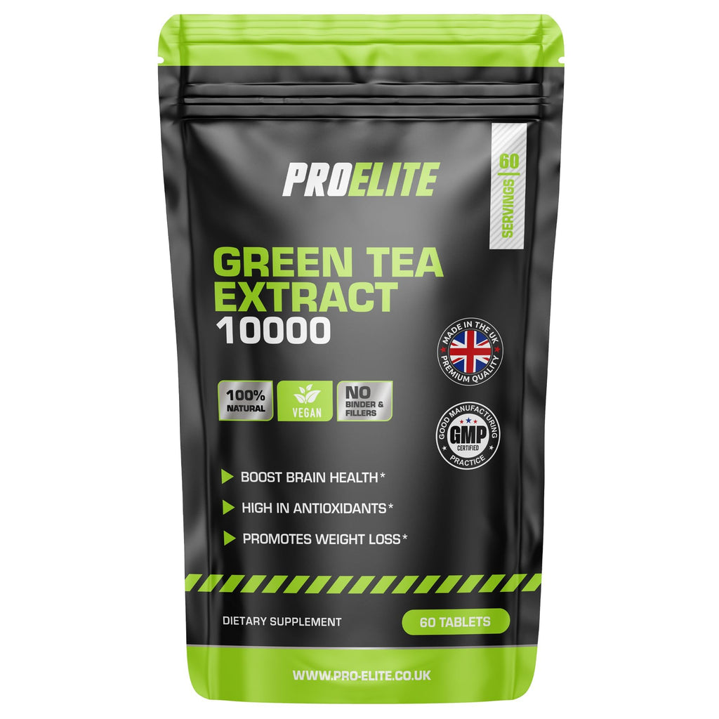 Green Tea Extract 10,000mg of Antioxidant 60 Tablet | 95% Polyphenols (297mg per Tablet) | (2 Months Supply) | Resealable and Recyclable Pouch | Vegan & Vegetarian | by PROELITE