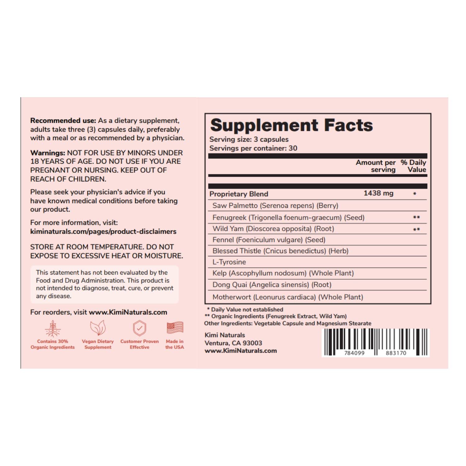 KIMI Naturals Breast Max Plus - Breast Enhancement Pills | Breast Enlargement Supplements with Fenugreek, Breast Growth, Supports Breast Firmness | 90 Capsules