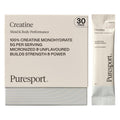 Puresport Creatine Monohydrate Powder (30 Sachets), 5g Micronised Unflavoured Creatine Supplement for Women & Men, Improves Strength & Recovery, Informed Sport Certified, Travel-Friendy