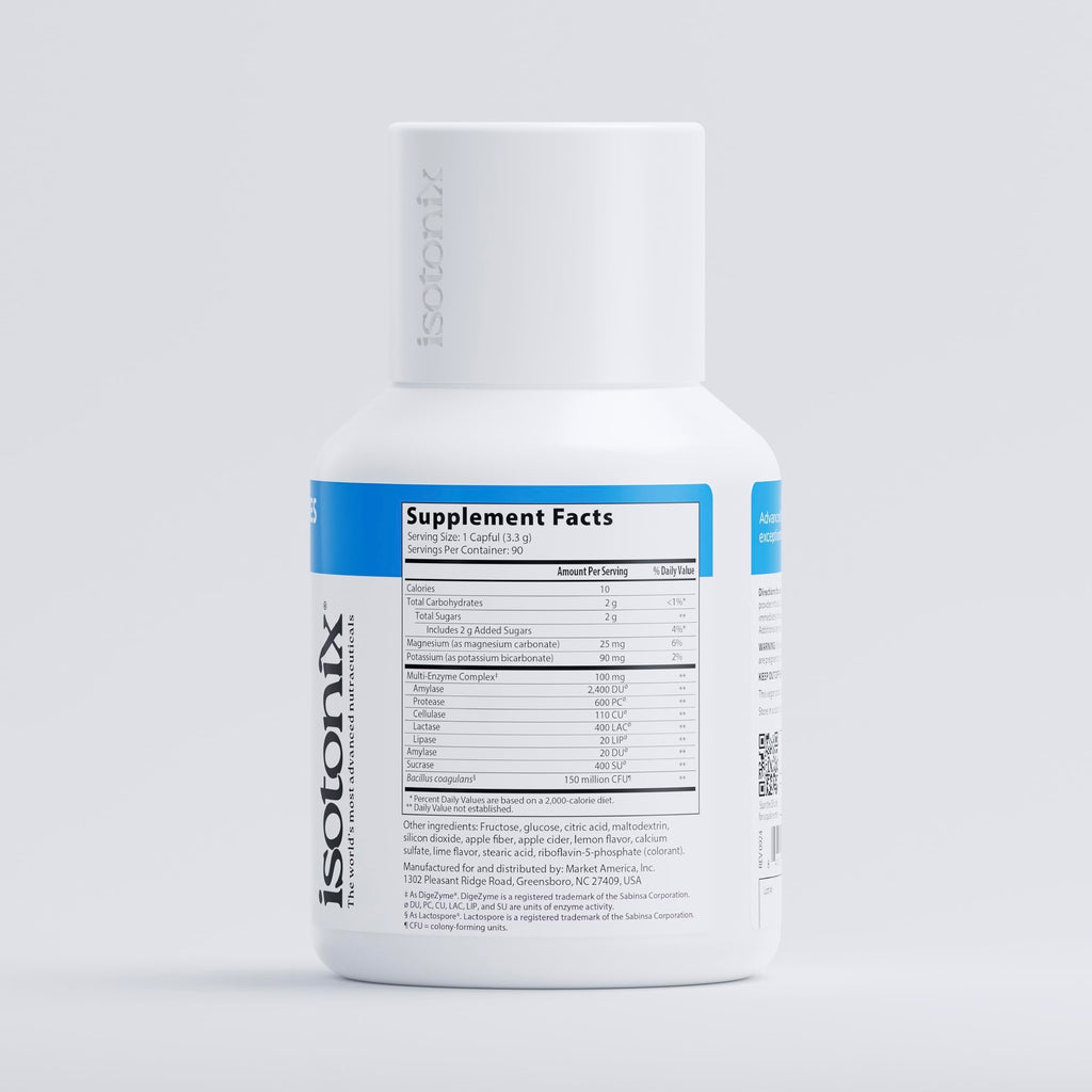 Isotonix® Digestive Enzymes with Probiotics | DigeZyme® Multi-Enzyme Complex & Lactospore® Bacillus Coagulans | Nutrient Absorption, Gut Balance & Digestive Health | Vegan, Gluten-Free | 90 Servings