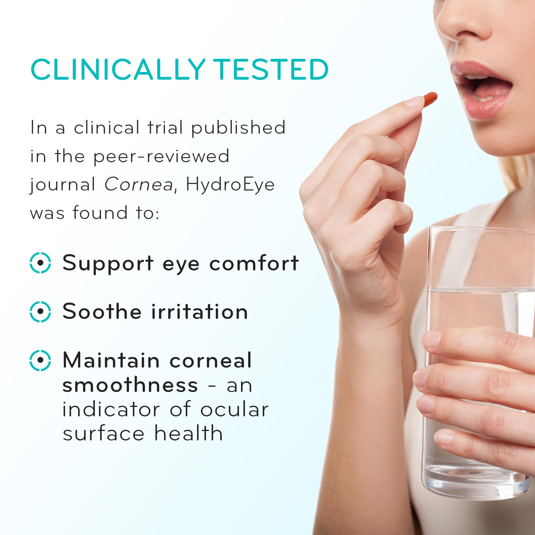 ScienceBased Health HydroEye Dry Eye Supplement – Clinically Tested with GLA & Omega-3 – Supports a Healthy Tear Film for Lasting Eye Comfort – 120 Softgels