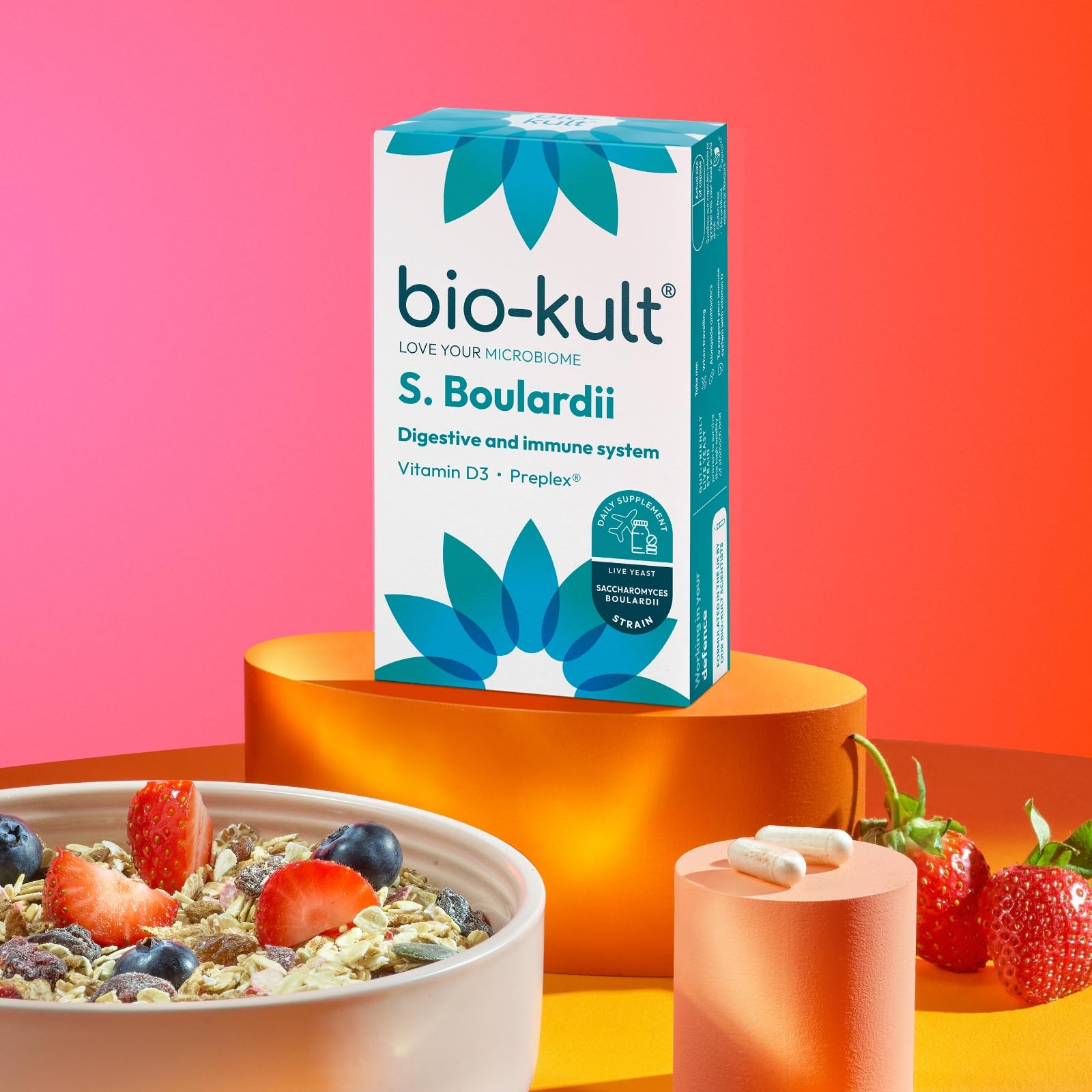 Bio-Kult S. Boulardii - Saccharomyces Yeast - Vitamin D3 - contributes to The Immune System