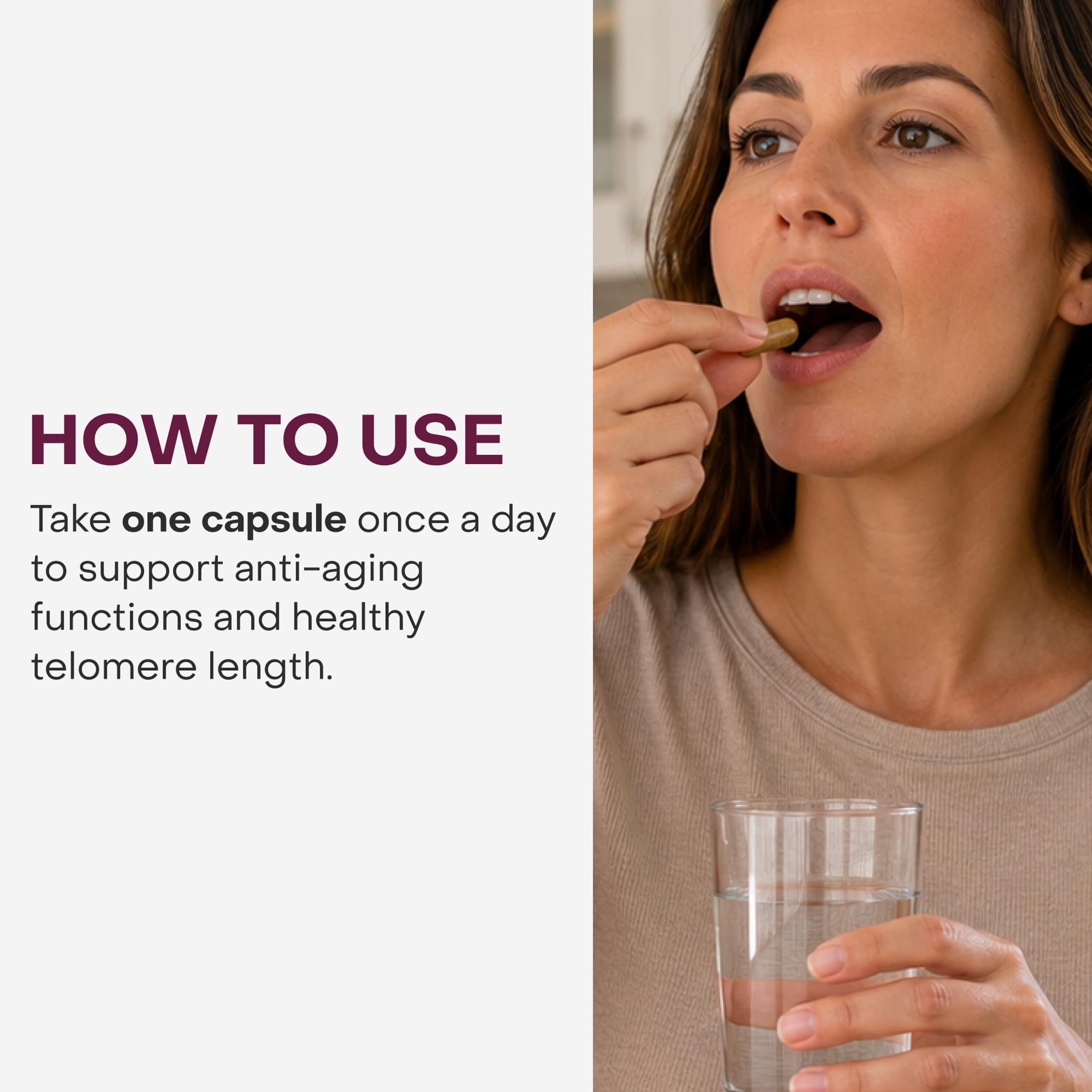 Healthycell Telomere Length Supplement - Anti-Aging Telomere Lengthening Supplements with Phytonutrients & Vitamins for Cellular Health - AC-11, Astragalus & Resveratrol - 30 Capsules