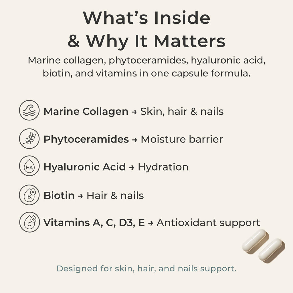 Zi-Collagen Marine Collagen Capsules for Skin, Hair & Nails