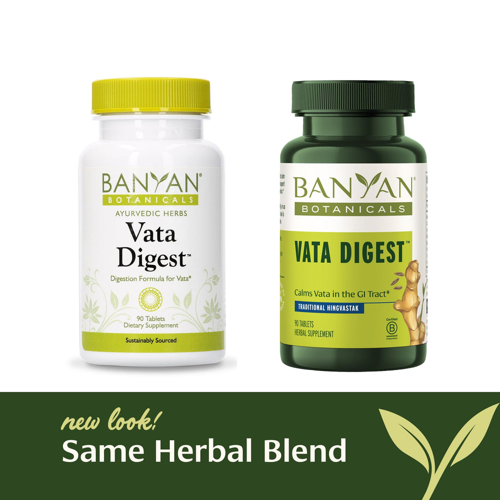 Banyan Botanicals Organic Vata Digest – Warming Digestive Support Supplement – Herbal Bloat & Gas Relief with Ginger, Cumin & Ajwan – Support for Slow Digestion – 90 Tablets – USDA Organic
