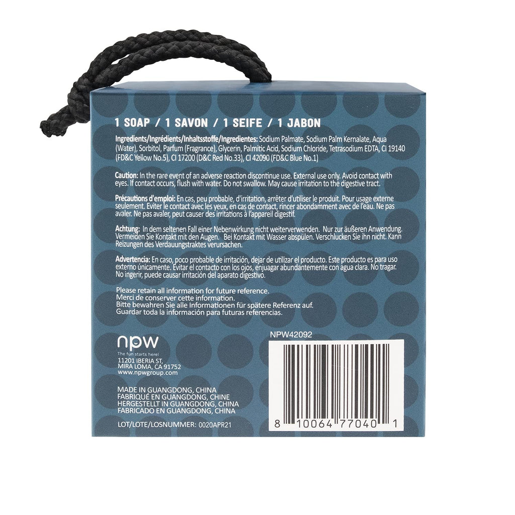 NPW-USA Hello Handsome Wash Your Nuts Soap-On-A-Rope, Nutty Almond