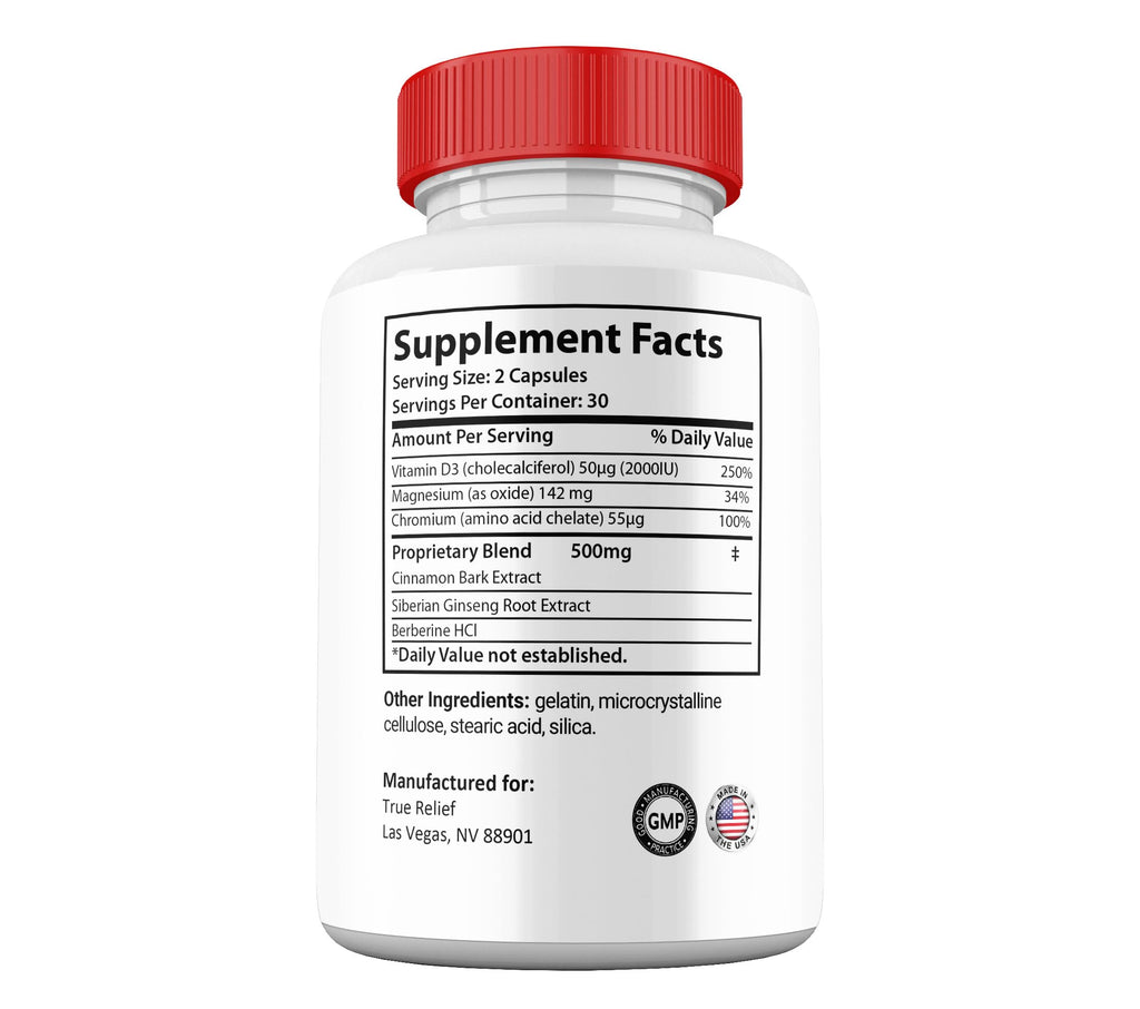 Shark Labs (2 Pack) True Relief Balance Capsules, All Natural Blood Premium Formula Support, Maximum Strength Vitamin, True Relief Glyco Supplement Vitamin Pills