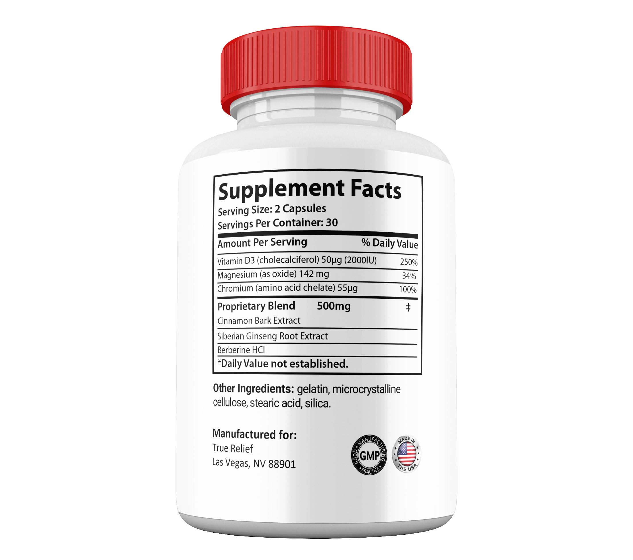 Shark Labs (2 Pack) True Relief Balance Capsules, All Natural Blood Premium Formula Support, Maximum Strength Vitamin, True Relief Glyco Supplement Vitamin Pills