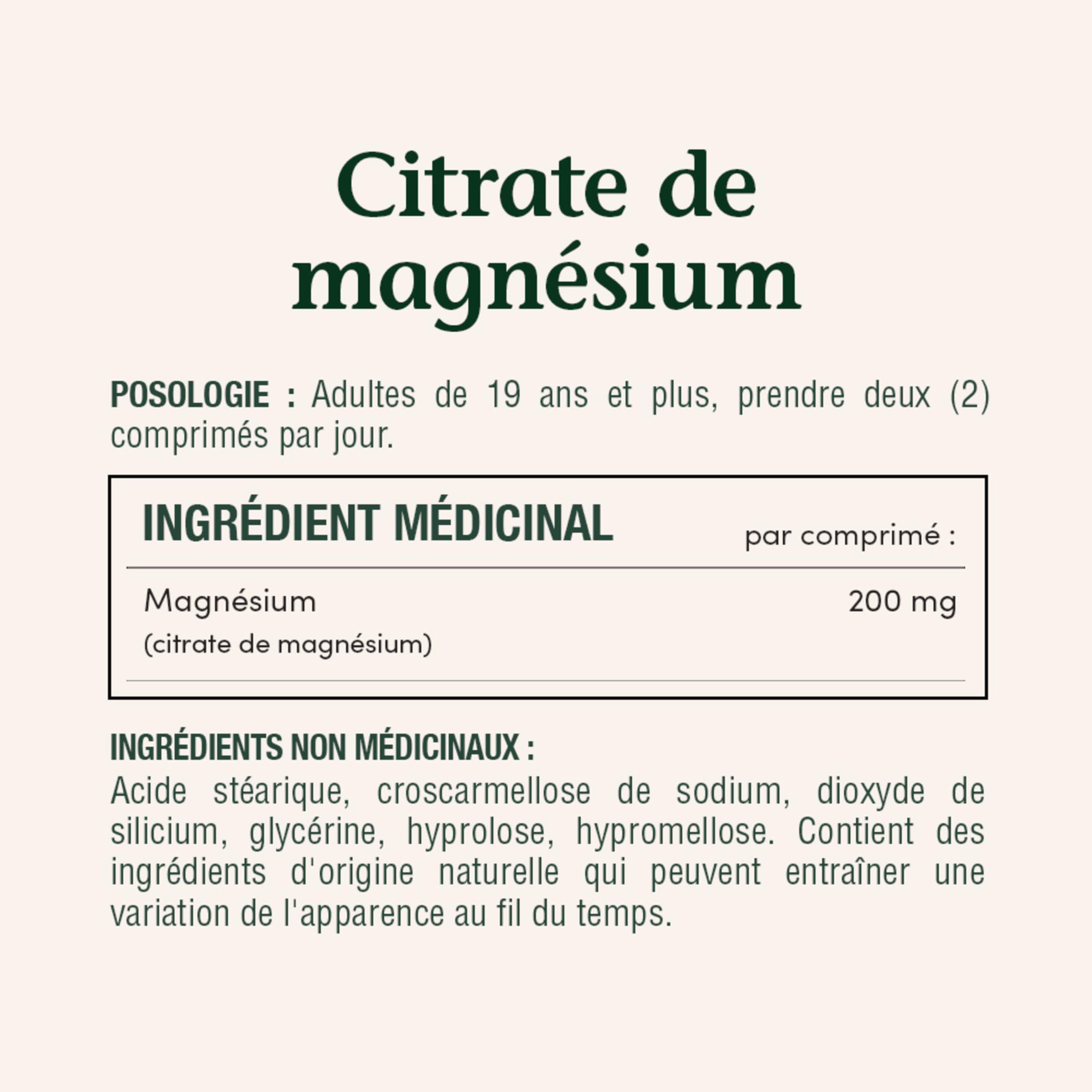 Nature's Bounty Magnesium Citrate 200 mg, 75 Tablets