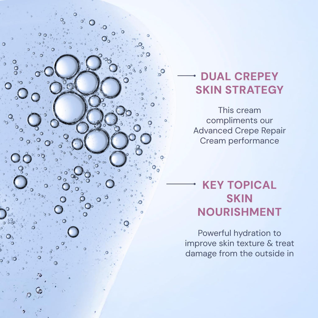 Hygieia + Crepey Skin Full Body Moisturizing & Firming Cream – Tighten & Smooth Crepey Skin - Anti-Aging Moisturizer with Hyaluronic Acid, AHAs & Natural Oils to Rejuvenate, Soften & Hydrate, 8oz