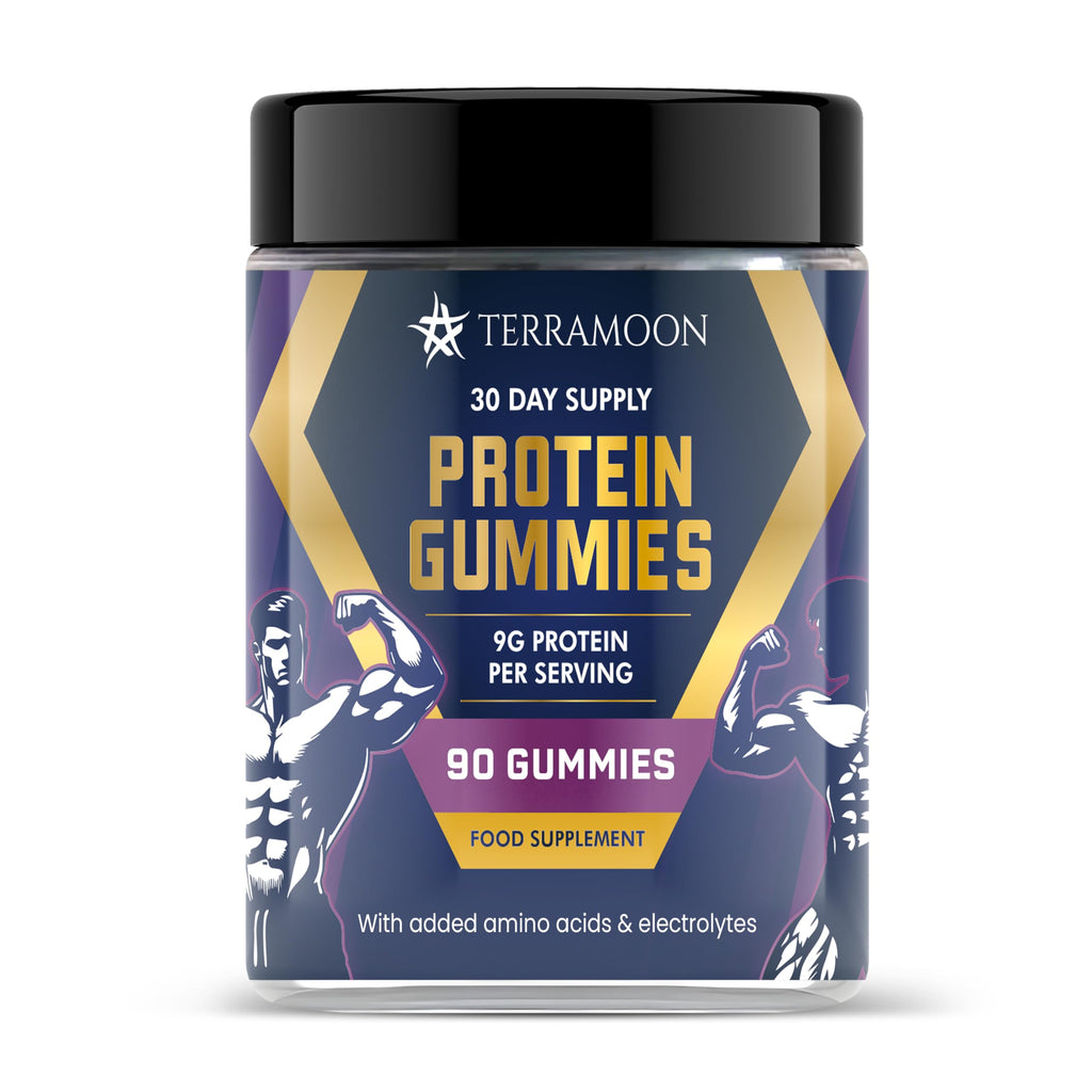 Protein Gummies, 9g Protein Per Serving, 90 Gummies, 30-Day Supply with BCAA and Electrolytes