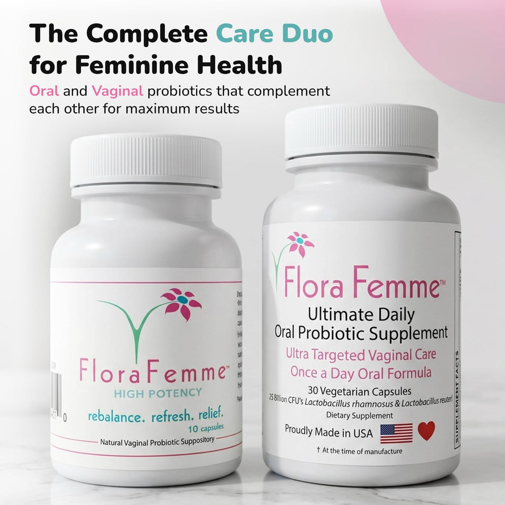 FLORAFEMME - pH Vaginal Probiotics Suppository - Supports pH Balance of Yeast & Bacteria for Feminine Freshness. Supports Restoration of Healthy Vaginal Flora & Eliminates Vaginal Odor