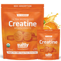 Suitly Creatine Gummies | 5g Ultra-Micronized Creatine Monohydrate | Made with Certified Organic Ingredients | Vegan, Sugar Free, Non GMO & Gluten Free | 120 Gummies | Organic Orange Flavor